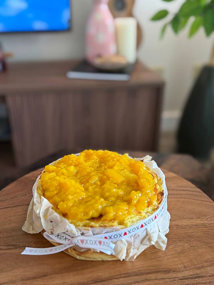 XOXO Pastry Lilikoi-Mango Baby Basque Cheesecake